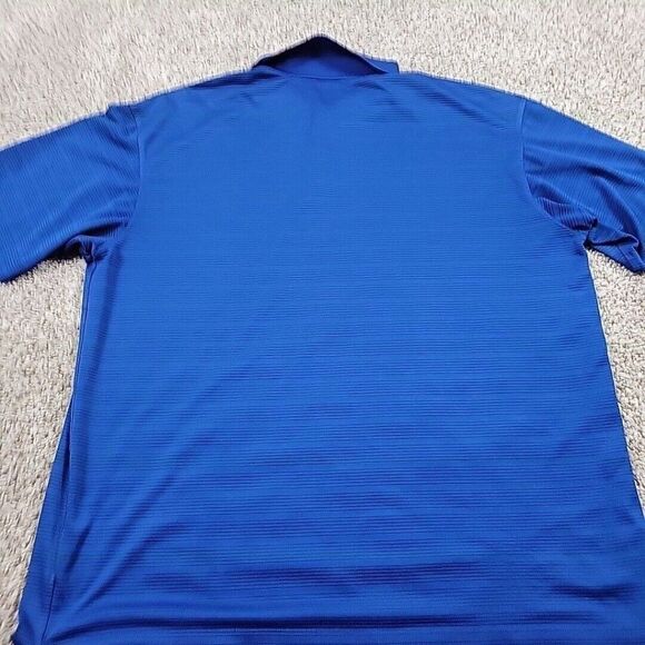 Nike Golf Polo Shirt Mens XL Blue Black Performance DriFit Short Sleeve Striped - Picture 7 of 7